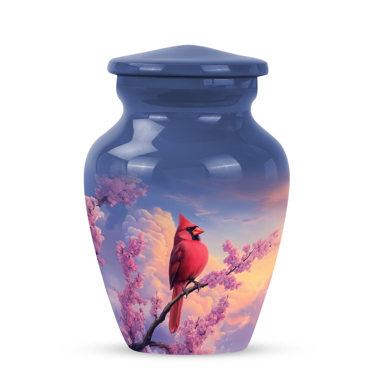 Personalized Blue Cardinal Cremation Urns for Ashes - Enchanting 10-inch - Yatskia