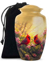 Red Cardinal Bird Cremation Urn – Peaceful Nature Urns For Ashes Large
