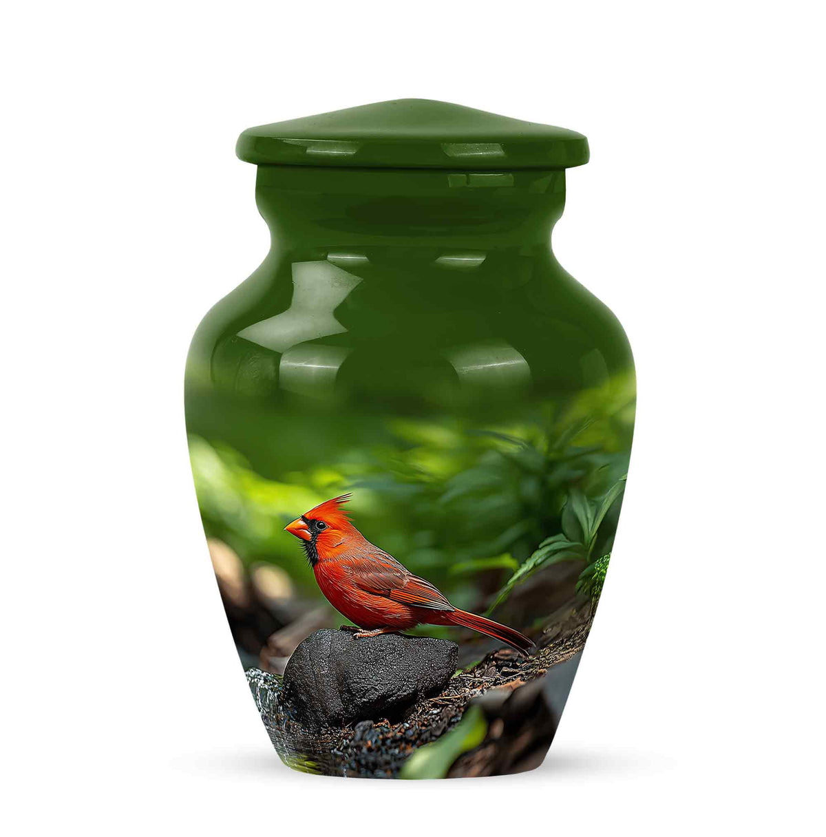Blessed Cardinal Cremation Urns for Human Ashes - Green - Yatskia