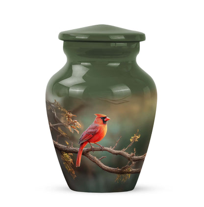Personalized Green Sovereign Cardinal Cremation Urns for Human Ashes - Yatskia