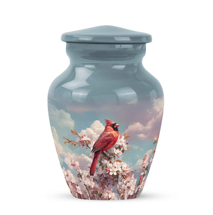 Personalized Cardinal Cremation Urns - Wondrous Blue 10-inch, 200 cu in - Yatskia