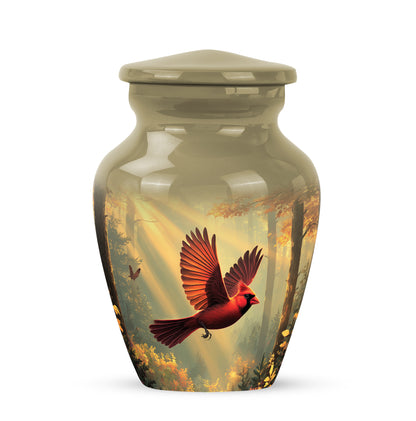Personalized Eternal Cardinal Cremation Urns - Gold - Yatskia