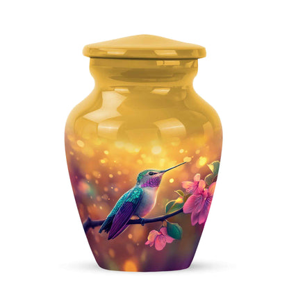 Personalized Gold Hummingbird Cremation Urns for Ashes - Majestic 10-inch - Yatskia