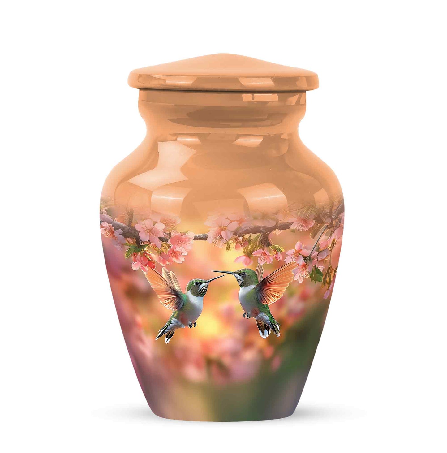 Blessed Hummingbird Cremation Urns for Human Ashes - Gold 10-inch - Yatskia