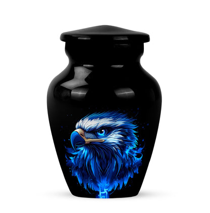 Illustrious Eagle Memorial Cremation Urns - Black 10-inch, 200 cu in - Yatskia