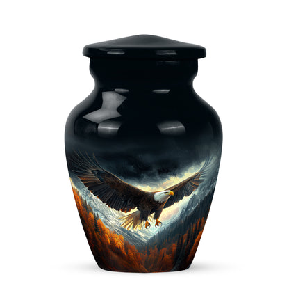 Sublime Eagle Cremation Urns for Human Ashes - Black 10-inch - Yatskia