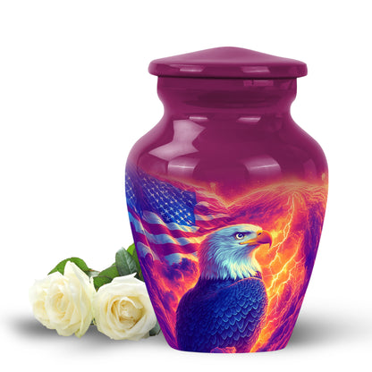 Personalized Magnificent Eagle Cremation Urns - Pink 10-inch, 200 cu in - Yatskia