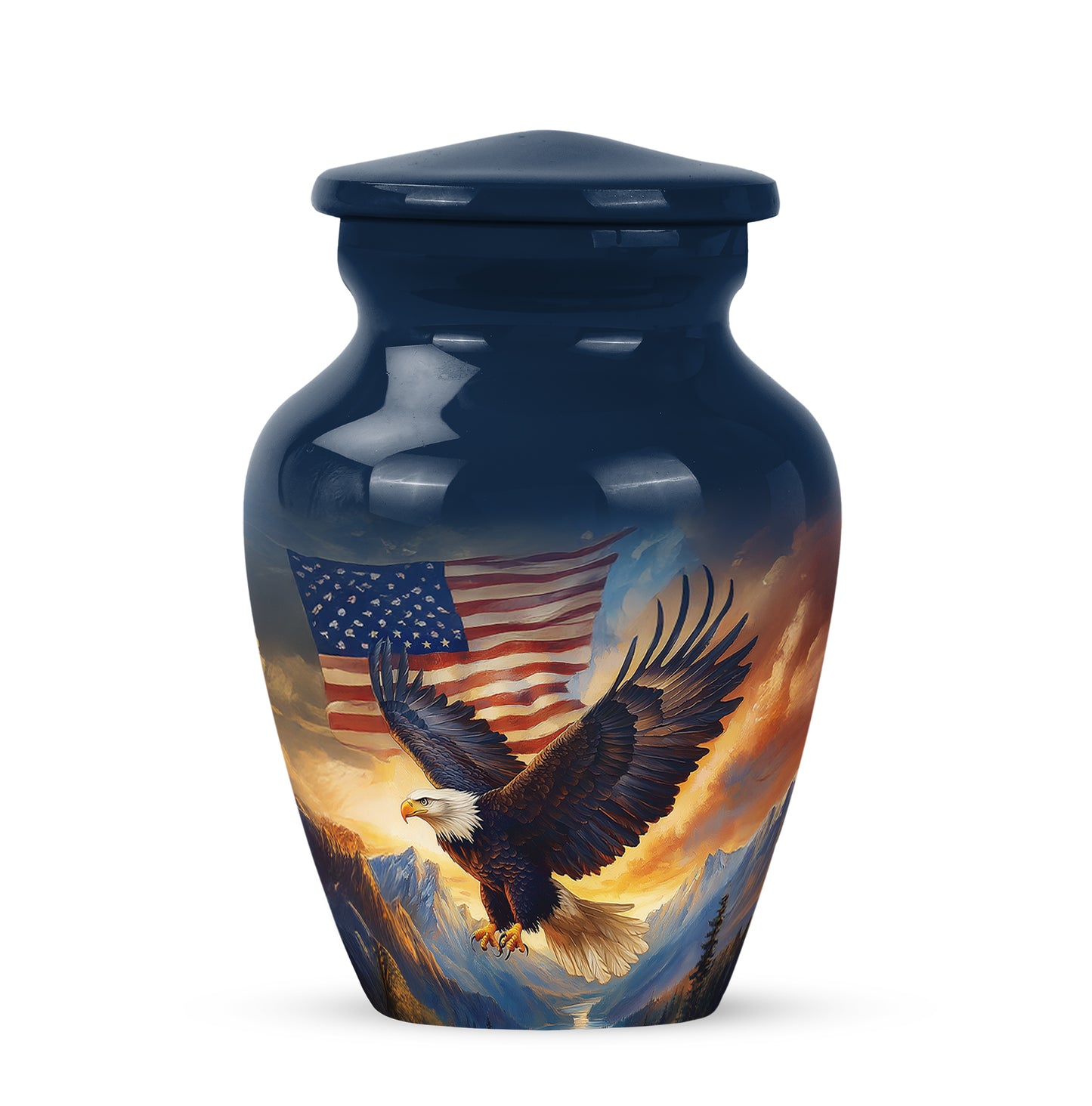 Blue Eagle Sentinel Cremation Urns for Human Ashes - 10-inch, 200 cu in - Yatskia