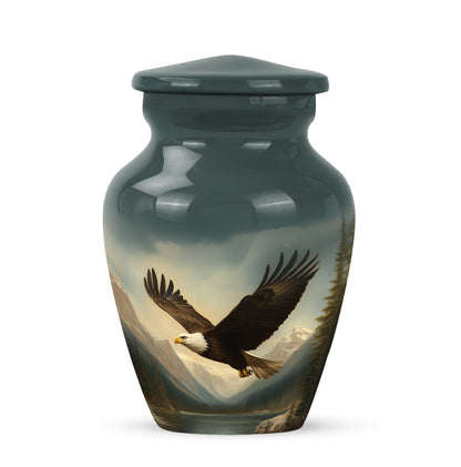 Remarkable Eagle Memorial Cremation Urns - Black 10-inch, 200 cu in - Yatskia
