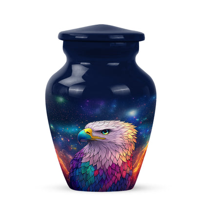 Personalized Refined Eagle Cremation Urns - Blue 10-inch, 200 cu in - Yatskia