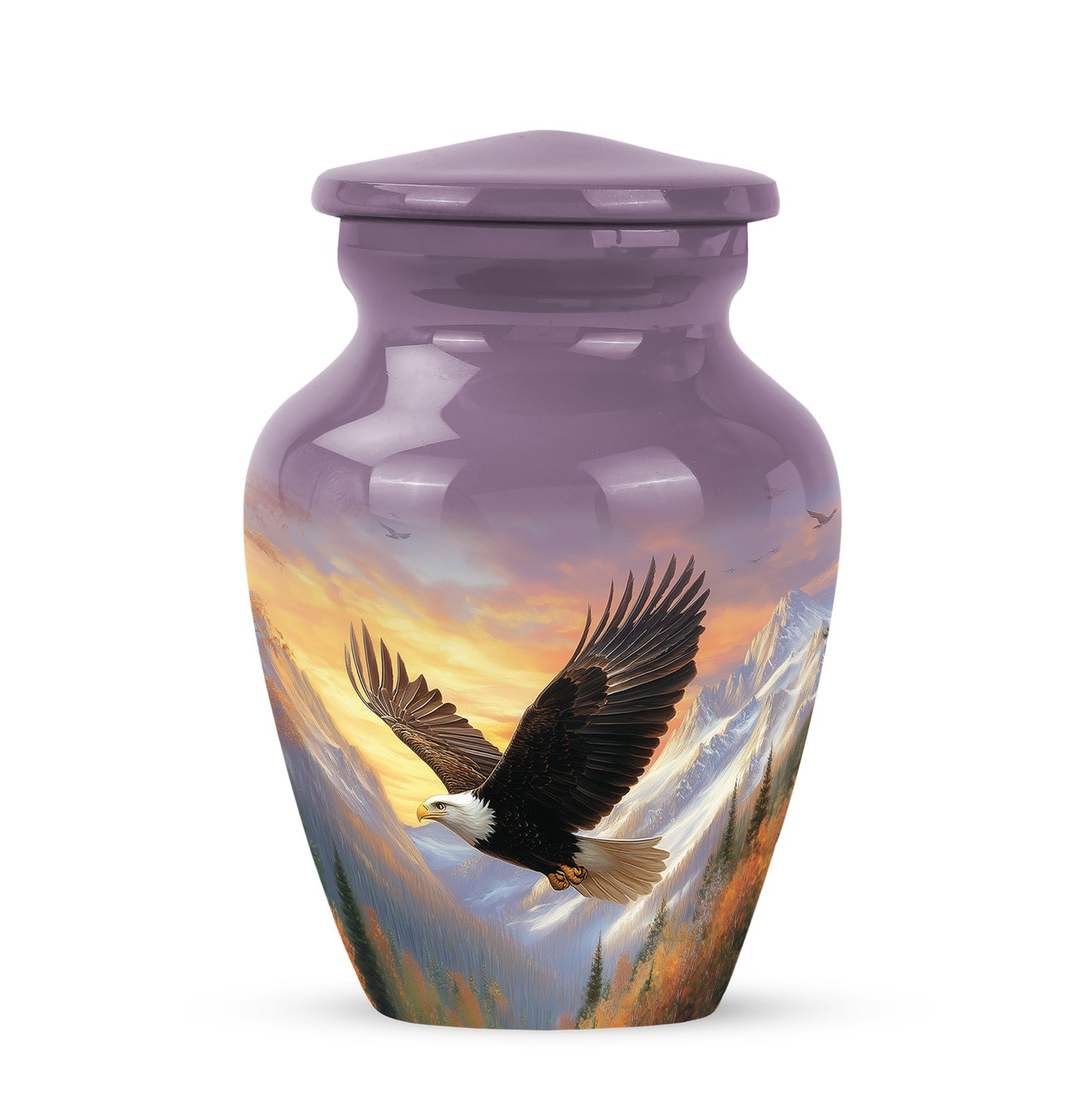 Personalized Eagle Cremation Urns - Wondrous Pink 10-inch, 200 cu in - Yatskia