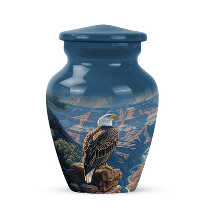 Blue Eagle Benediction Cremation Urns for Human Ashes - 10-inch, 200 cu in - Yatskia