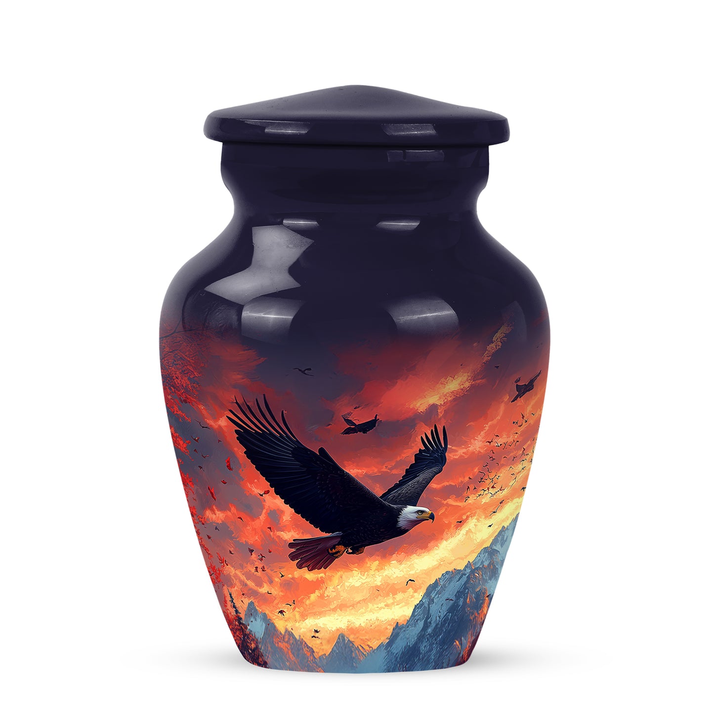 Resplendent Blue Eagle Cremation Urn for Ashes - 10-inch, 200 cu in - Yatskia