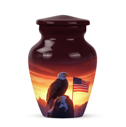 Personalized Red Eagle Cremation Urns for Ashes - Enchanting 10-inch - Yatskia