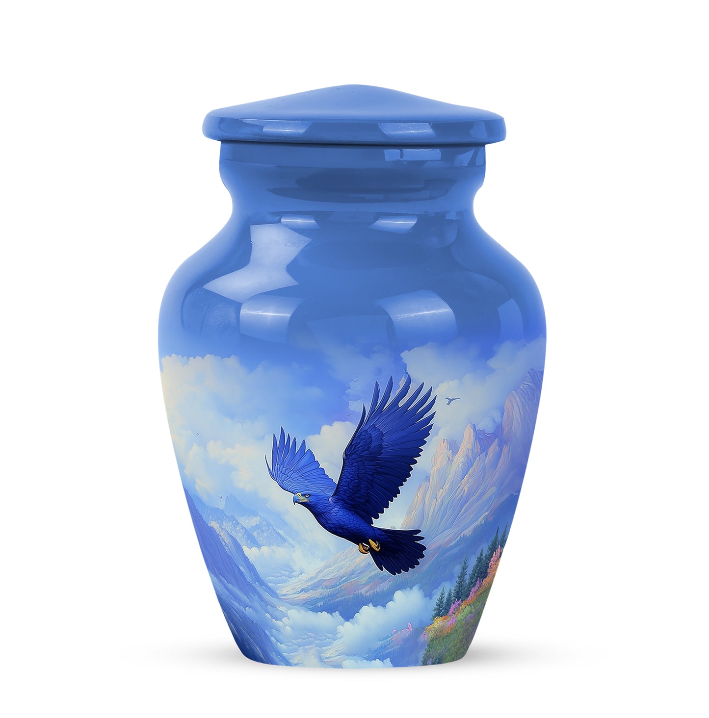 Personalized Blue Eagle Cremation Urns for Ashes - Majestic 10-inch - Yatskia