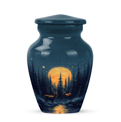 Blue Deer Cremation Urns - Imperial Tribute 10-inch, 200 cu in - Yatskia
