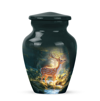 Personalized Teal Deer Cremation Urns for Ashes - Captivating 10-inch - Yatskia