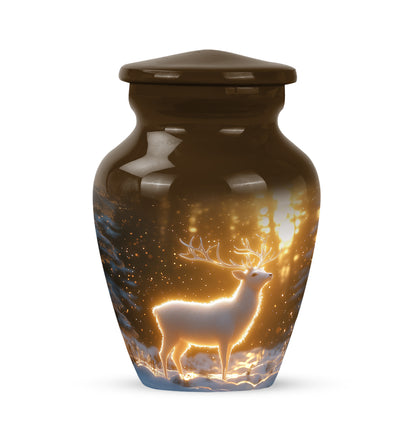Lustrous Deer Cremation Urns for Human Ashes - Gold 10-inch - Yatskia