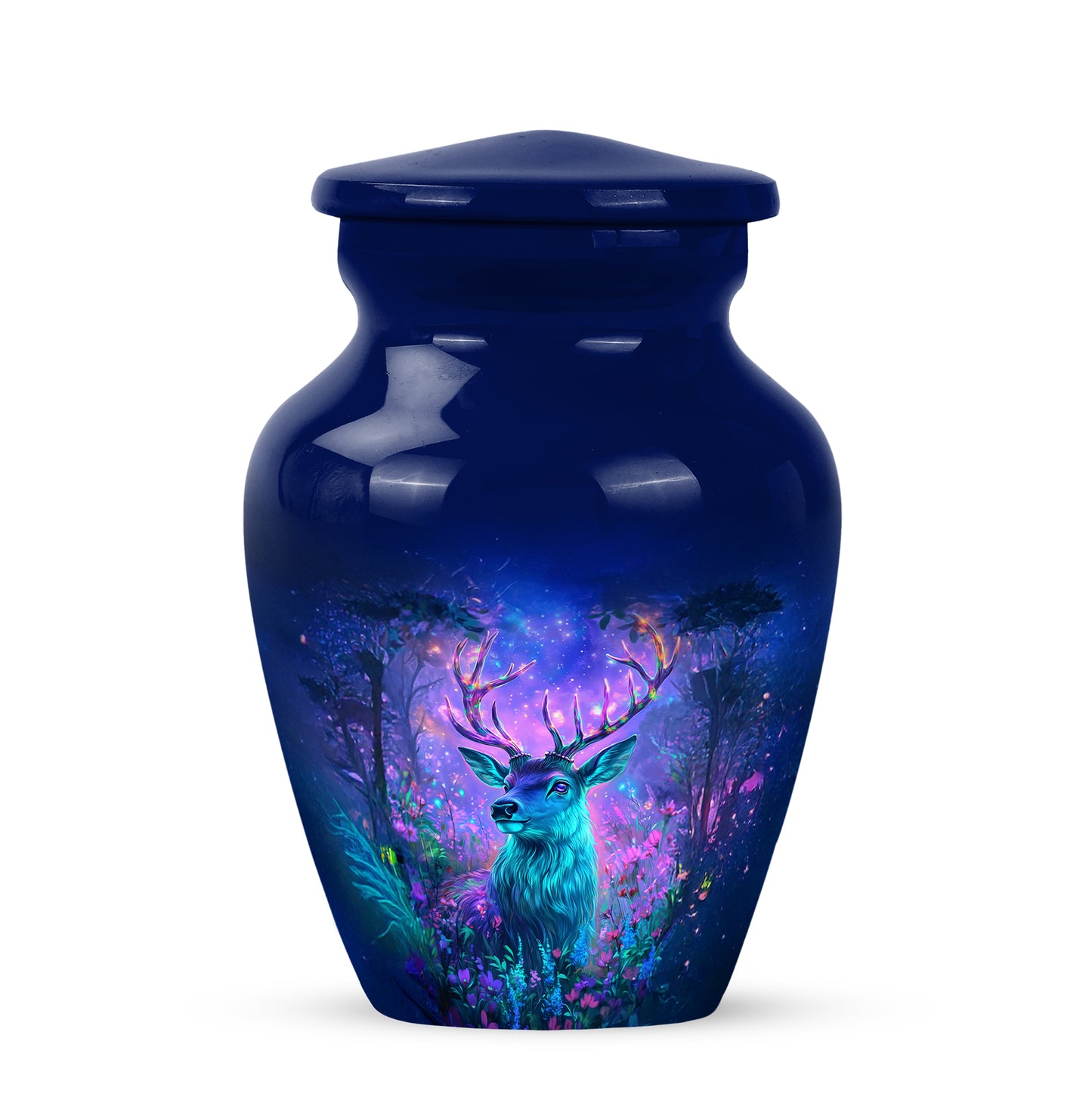 Blue Deer Solace Cremation Urns for Human Ashes - 10-inch, 200 cu in - Yatskia