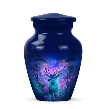 Blue Deer Solace Cremation Urns for Human Ashes - 10-inch, 200 cu in - Yatskia