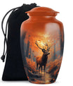 Deer Cremation Urn For Mom – Autumn Forest Tribute Urn For Female