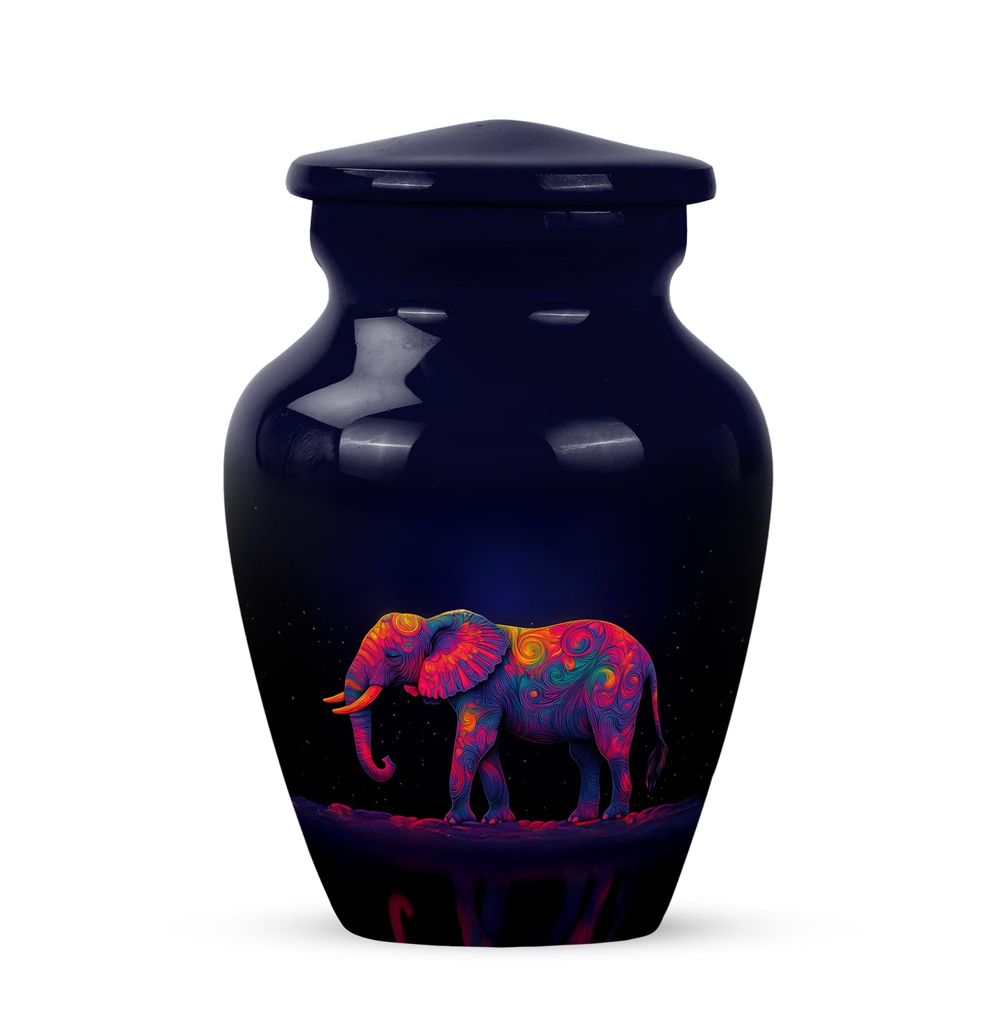 Personalized Blue Elephant Cremation Urns for Ashes - Majestic 10-inch - Yatskia