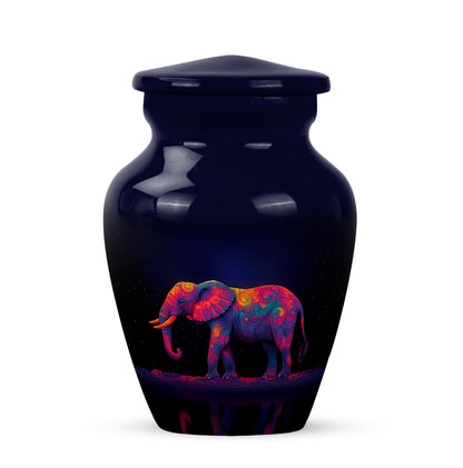 Personalized Blue Elephant Cremation Urns for Ashes - Majestic 10-inch - Yatskia