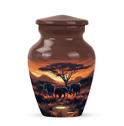 Red Elephant Cremation Urns - Glorious Remembrance 10-inch, 200 cu in - Yatskia