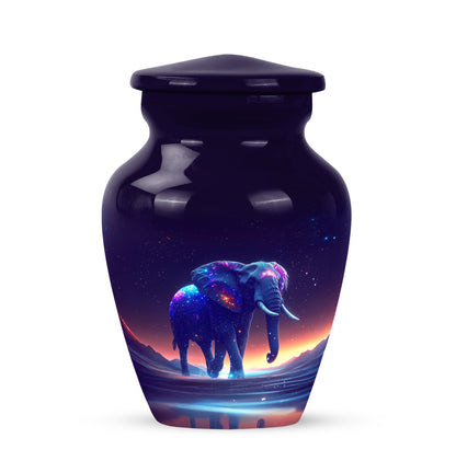 Distinguished Purple Elephant Cremation Urn for Ashes - 10-inch, 200 cu in - Yatskia