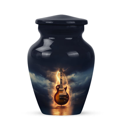 Inspiring Blue Guitar Testament Urn for Human Ashes - 10-inch, 200 cu in - Yatskia
