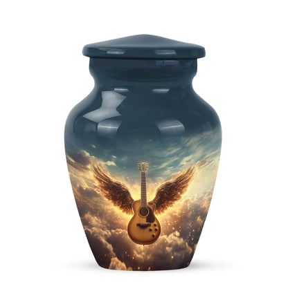 Everlasting Blue Guitar Resting Place Urn for Human Ashes - 10-inch, 200 cu in - Yatskia