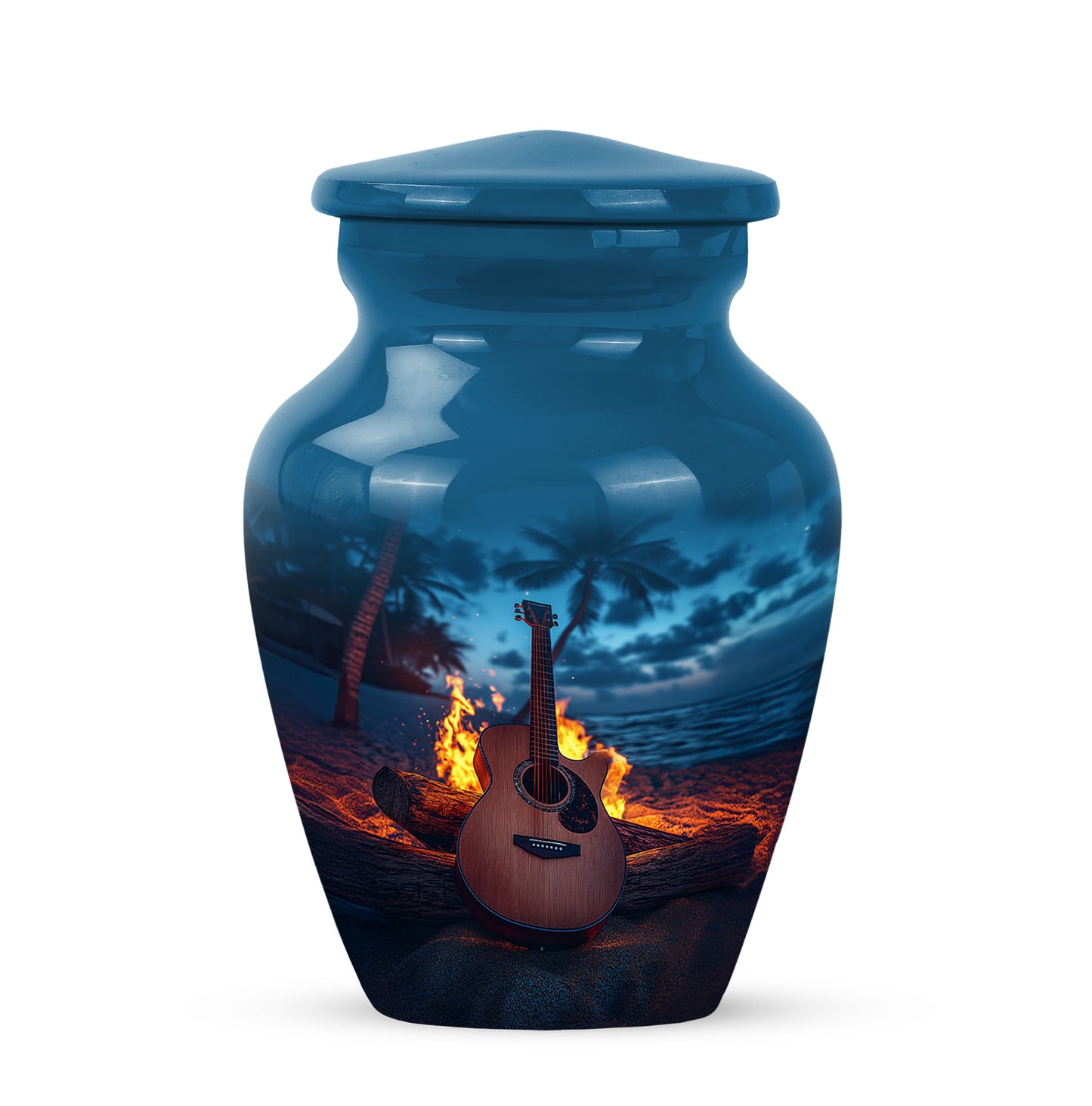 Blue Guitar Cremation Urns - Glorious Honor 10-inch, 200 cu in - Yatskia