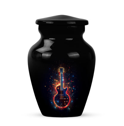 Personalized Black Guitar Cremation Urns for Ashes - Captivating 10-inch - Yatskia
