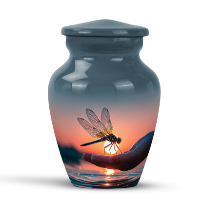 Blue Dragonfly Celebration Cremation Urns for Human Ashes - 10-inch, 200 cu in - Yatskia