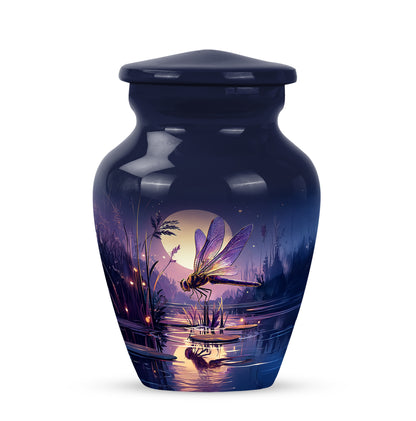 Regal Dragonfly Memorial Cremation Urns - Blue 10-inch, 200 cu in - Yatskia
