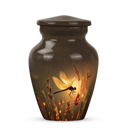 Personalized Gold Dragonfly Cremation Urns for Ashes - Captivating 10-inch - Yatskia