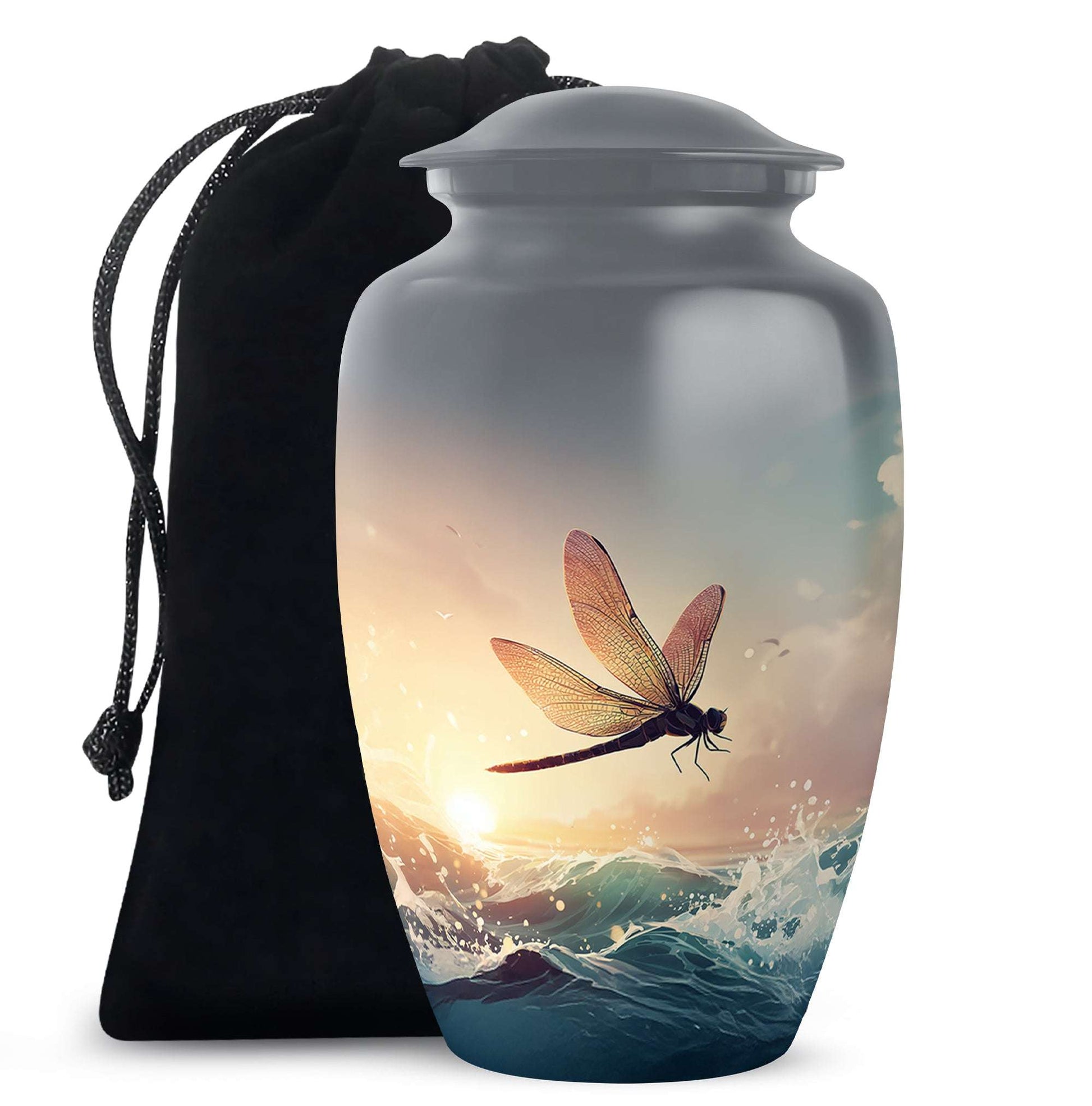 Dragonfly Urn For Ashes For Women – Peaceful Sunset Urn For Adult female