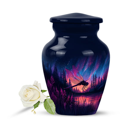 Personalized Dragonfly Cremation Urns - Soothing Blue 10-inch, 200 cu in - Yatskia
