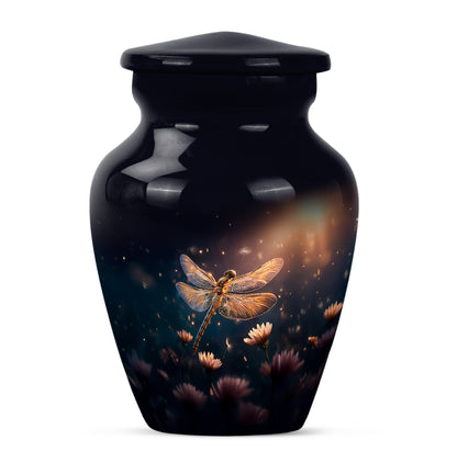 Personalized Magnificent Dragonfly Cremation Urns - Blue 10-inch, 200 cu in - Yatskia