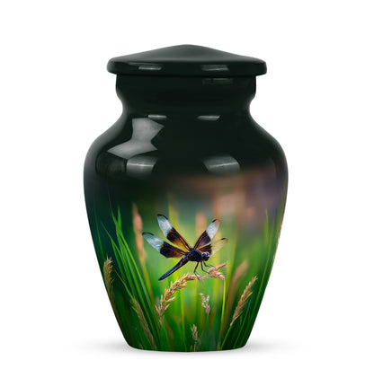 Personalized Dragonfly Cremation Urns - Eminent Teal 10-inch, 200 cu in - Yatskia