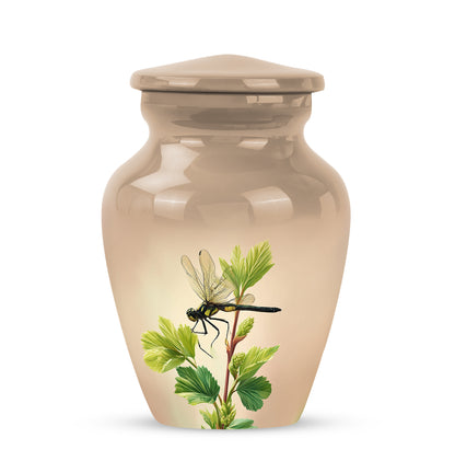 Gold Dragonfly Cremation Urns - Enduring Devotion 10-inch, 200 cu in - Yatskia