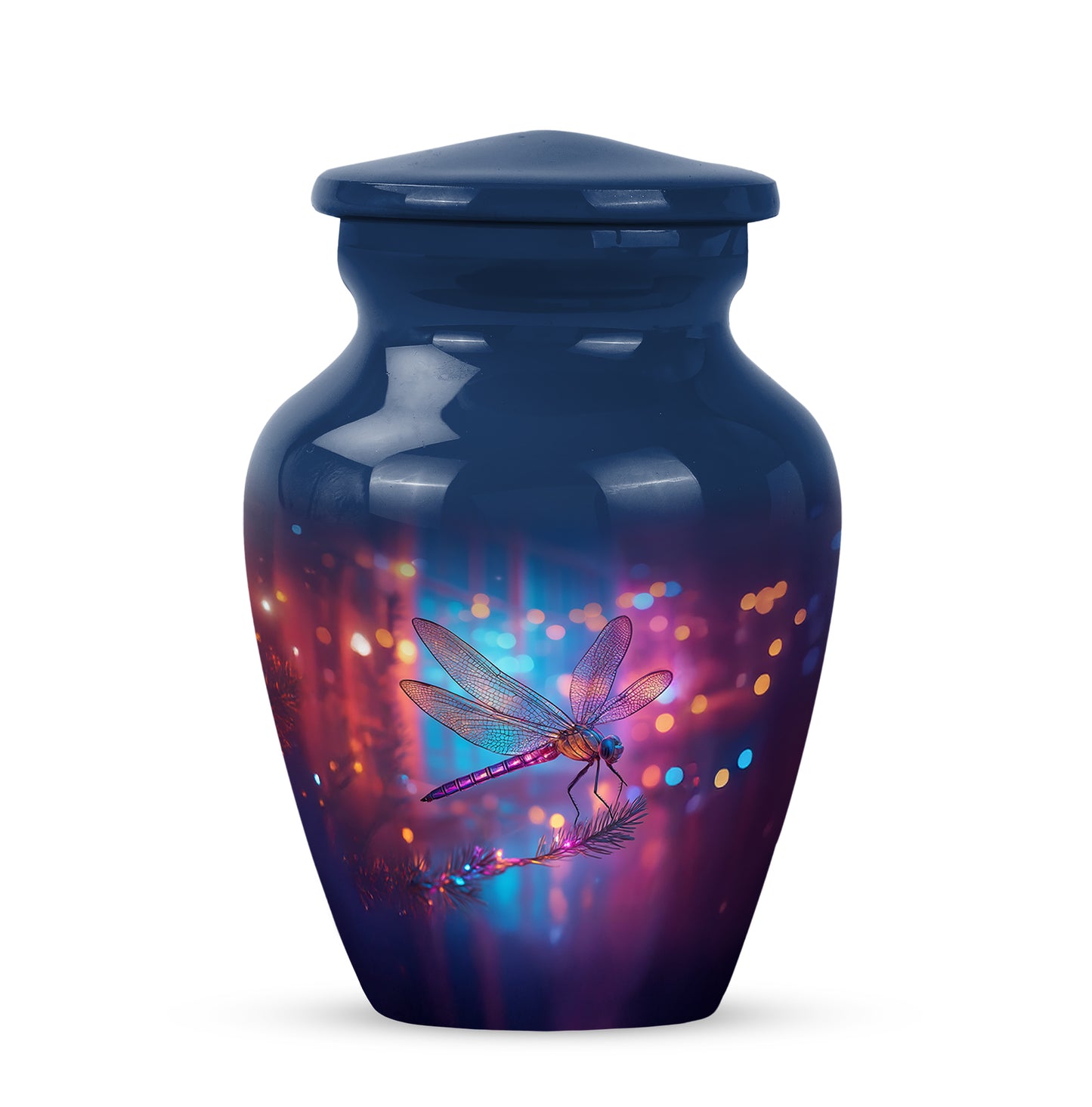 Remarkable Dragonfly Memorial Cremation Urns - Blue 10-inch, 200 cu in - Yatskia