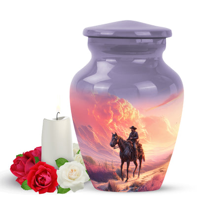 Blue Cowboy Cremation Urns - Opulent Comfort - Yatskia