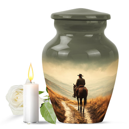 Yellow Sacred Cowboy Cremation Urns for Human Ashes - Yatskia