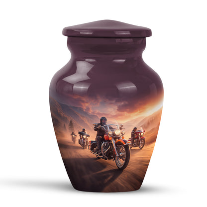Personalized Pink Bike Cremation Urns for Ashes - Majestic 10-inch - Yatskia