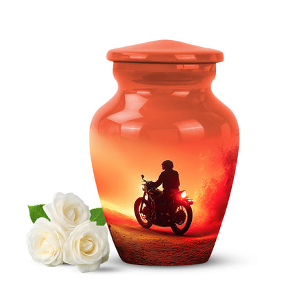 Personalized Magnificent Bike Cremation Urns - Red 10-inch, 200 cu in - Yatskia