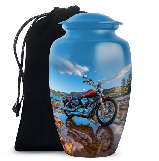 Motorcycle Cremation Urn for Ashes – Biker Tribute Funeral Urns