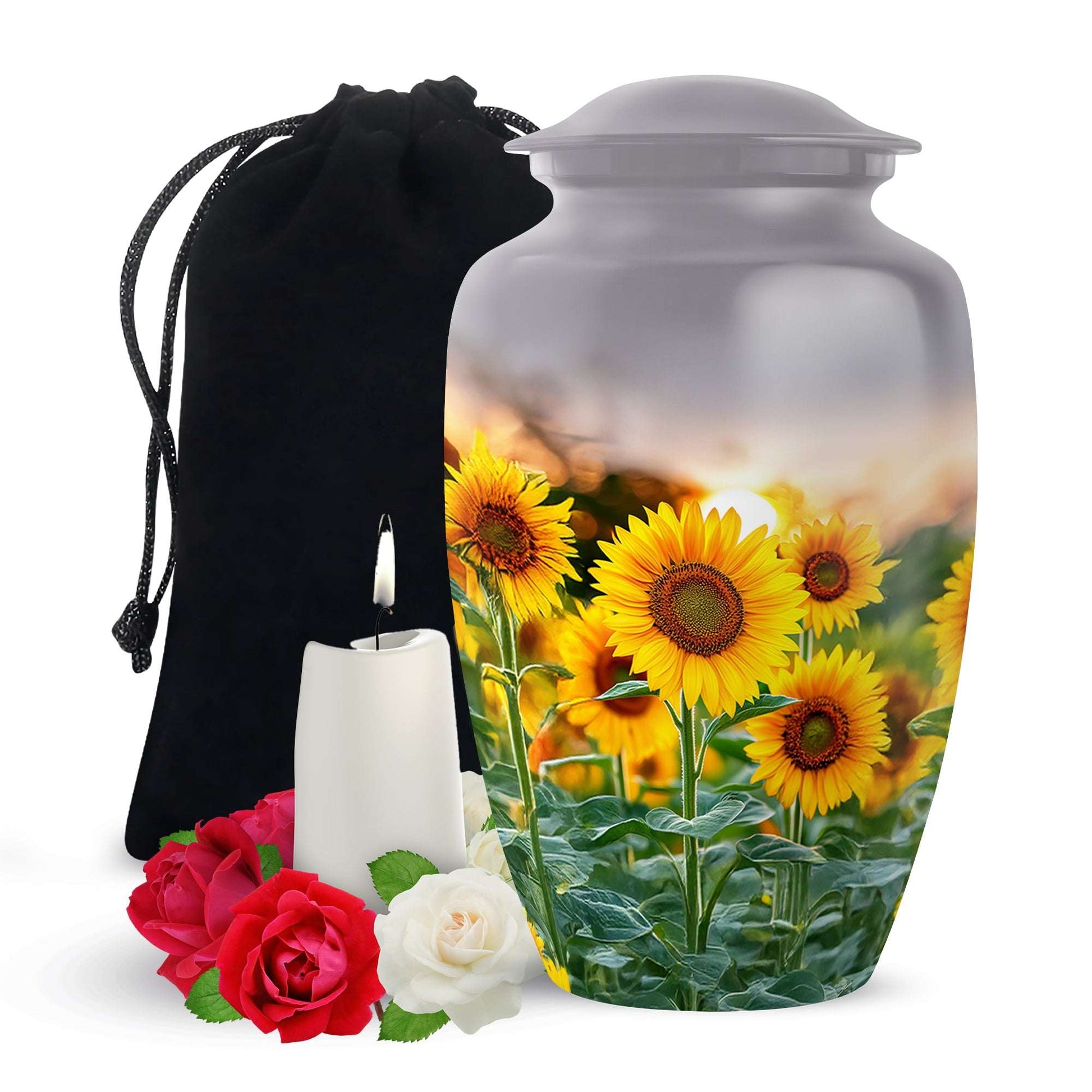 Sunflower Field Urn Human Ashes Large – Cremation Keepsakes For Men