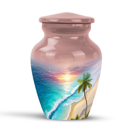 Sublime Beach Cremation Urns for Human Ashes - Red 10-inch - Yatskia