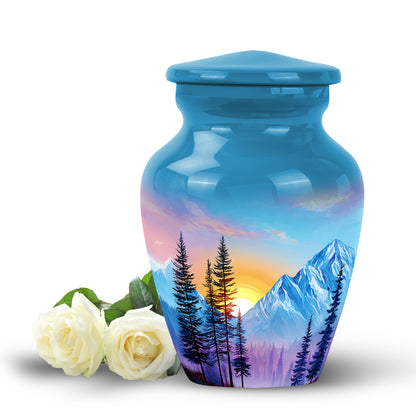 Personalized Beach Cremation Urns - Soothing Blue 10-inch, 200 cu in - Yatskia